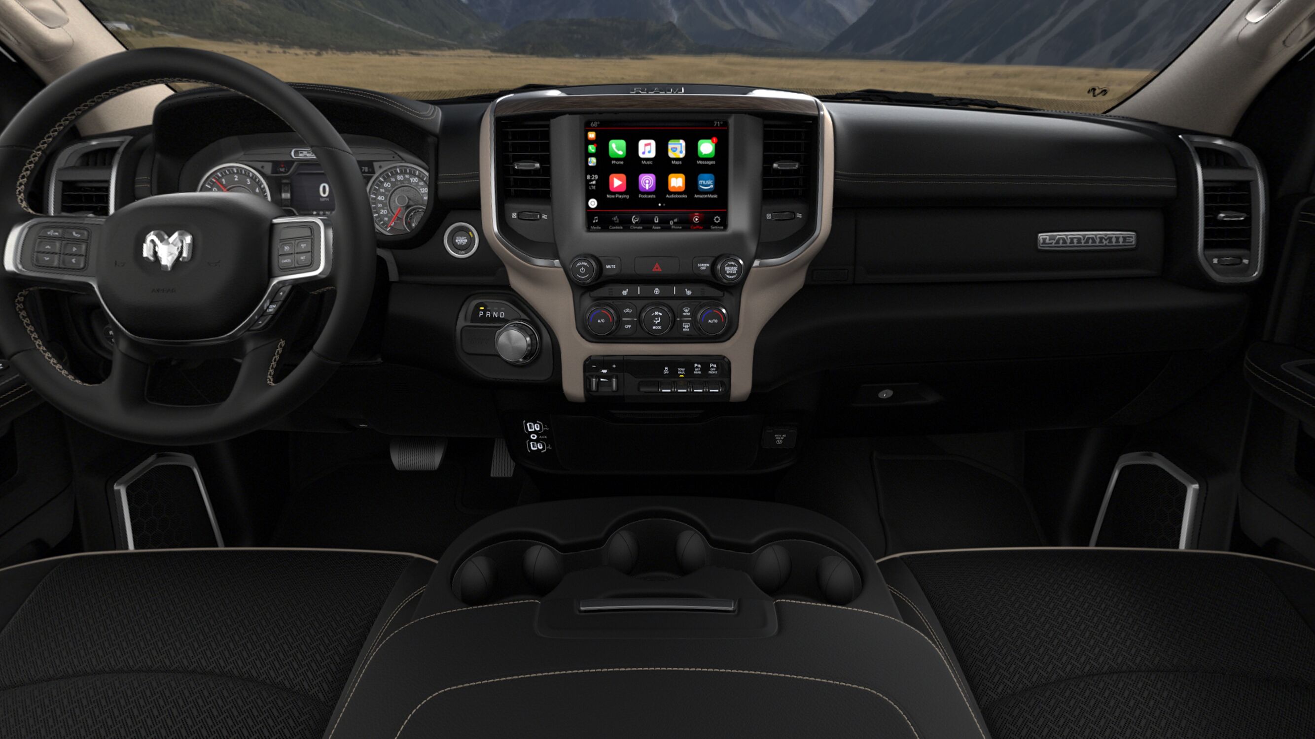 2019 Ram 3500 Laramie White Front Interior Picture
